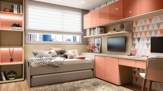 A cor laranja inspira otimismo e criatividade.