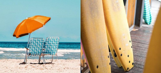 Pranchas e cadeiras têm vez na hora de planejar os móveis de praia. 